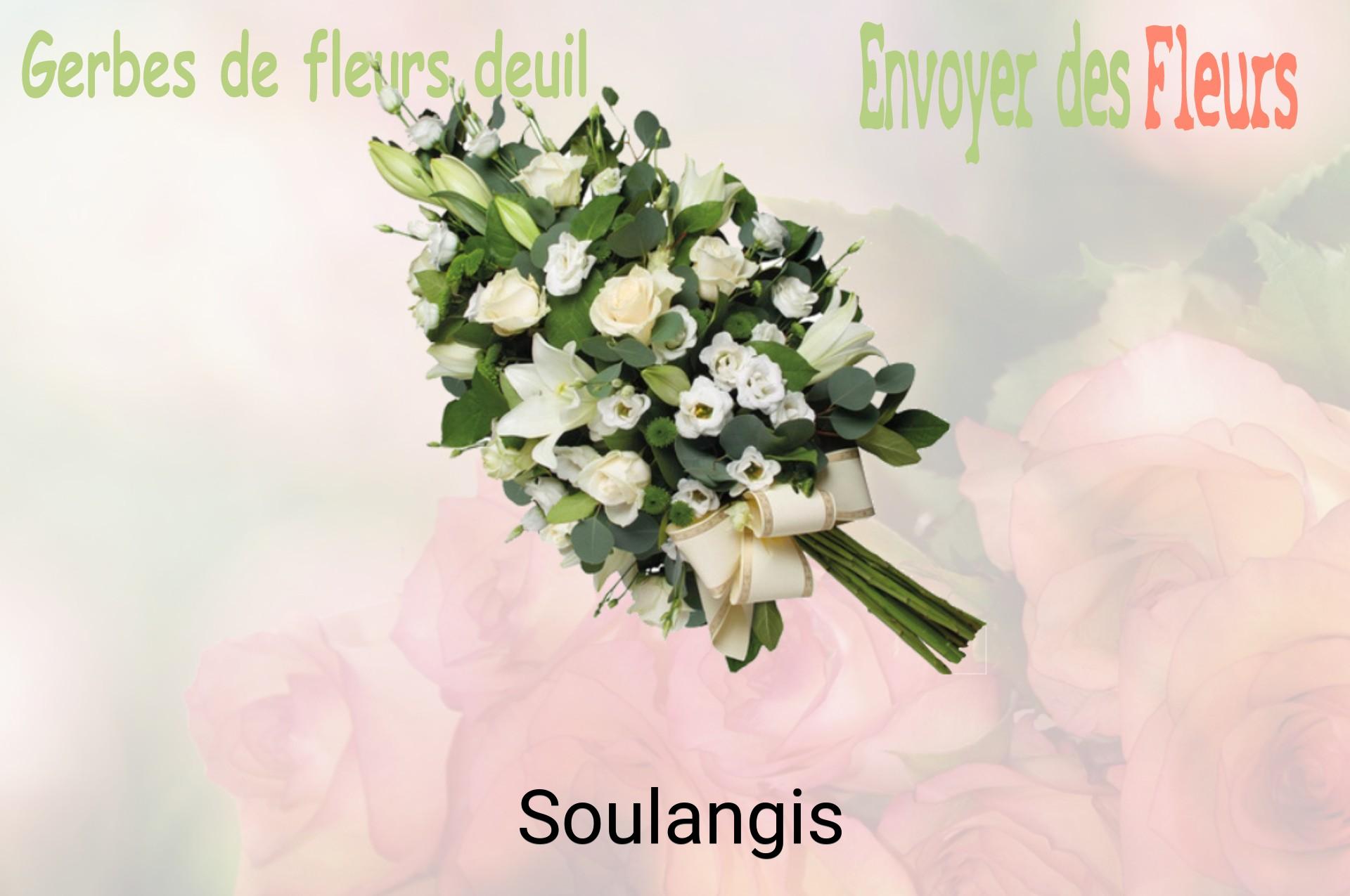 Gerbe de fleurs de deuil livrée à Soulangis